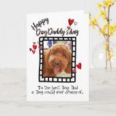 Gelukkige Vaderdag van je hond Foto Kaart (Gele Bloem)