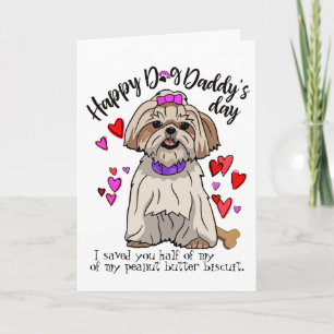 Gelukkige Vaderdag van je Shih Tzu Puppy Kaart