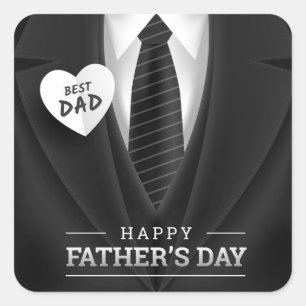 Gelukkige Vaderdag Vierkante Sticker