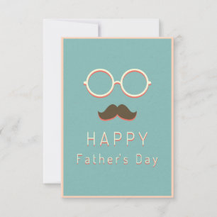 Gelukkige Vaderdag Vintage Minimalistische Retro Kaart