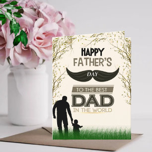 Gelukkige Vaderdag voor de Beste Papa ter Wereld Feestdagen Kaart