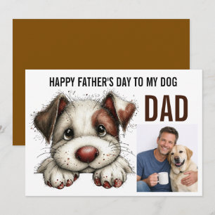 Gelukkige Vaderdag voor mijn hond Grappige hond Feestdagenkaart