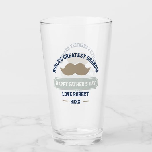 Gelukkige Vaderdag - Werelden Grootste Opa Glas (Voorkant)