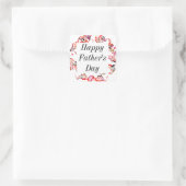 Gelukkige Vaders Dag Bloem Crest Bloemen Classy Co Vierkante Sticker (Tas)