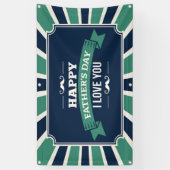 gelukkige vaders dag...Ik hou van je Spandoek (Verticaal)