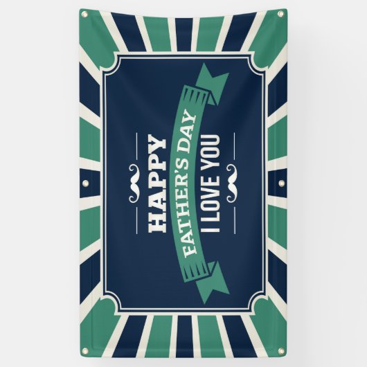 gelukkige vaders dag...Ik hou van je Spandoek (Verticaal)