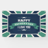 gelukkige vaders dag...Ik hou van je Spandoek (Horizontaal)