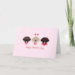 Gelukkige Valentijn Labrador Retriever Honden Feestdagen Kaart