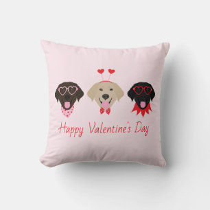 Gelukkige Valentijn Labrador Retriever Honden Kussen