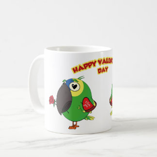 GELUKKIGE VALENTIJN PAPEGAAI KOFFIEMOK