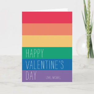 Gelukkige Valentijns LGBTQ Rainbow-Valentijn Feestdagen Kaart