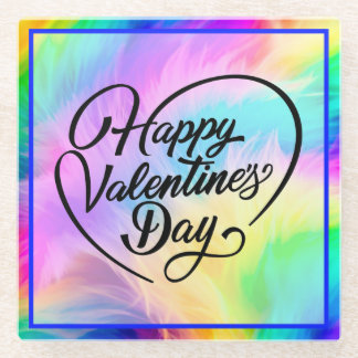 Gelukkige Valentijnsdag-23823 Glazen Onderzetter