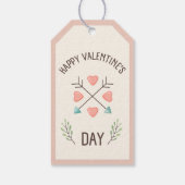 Gelukkige Valentijnsdag - Arrows Cadeaulabel (Achterkant)