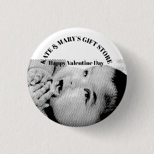 Gelukkige Valentijnsdag Bedrijfsnaam Ronde Button 3,2 Cm