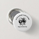 Gelukkige Valentijnsdag Bedrijfsnaam Ronde Button 3,2 Cm (Voorkant /achterkant)