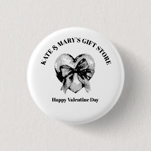 Gelukkige Valentijnsdag Bedrijfsnaam Ronde Button 3,2 Cm