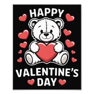 Gelukkige Valentijnsdag Beer vday  Foto Afdruk