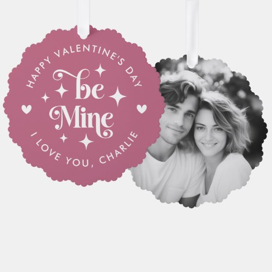 Gelukkige Valentijnsdag ben mijn harten foto Ornament Kaart (Voorkant / Achterkant)