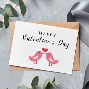 Gelukkige Valentijnsdag Bird Couple Kaart