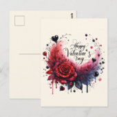 Gelukkige Valentijnsdag Briefkaarten (Voorkant / Achterkant)