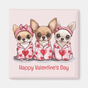 Gelukkige Valentijnsdag Chihuahua honden Magneet