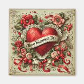 Gelukkige Valentijnsdag decoratieve illustratie Magneet (Voorkant)