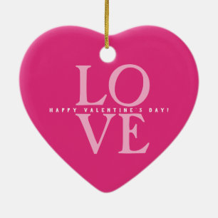 Gelukkige Valentijnsdag Elegante liefde Romantisch Keramisch Ornament