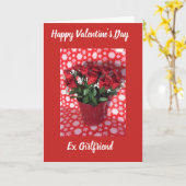 Gelukkige Valentijnsdag ex-vriendin kaart (Gele Bloem)