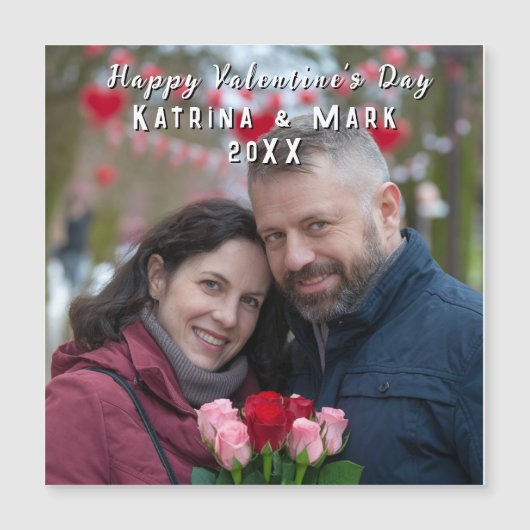 Gelukkige Valentijnsdag Gepersonaliseerde Magnetis (Voorkant)