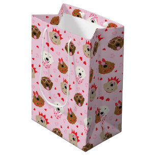 Gelukkige Valentijnsdag Golden Retriever Honden Medium Cadeauzakje