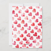 Gelukkige Valentijnsdag Hart Roze Rood Romantisch Feestdagenkaart (Achterkant)