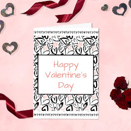 Gelukkige Valentijnsdag hart tattoo kalligrafie Kaart