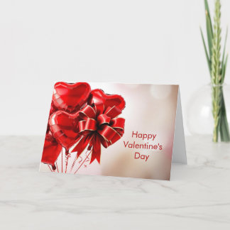 Gelukkige Valentijnsdag Hartballonnen Feestdagen Kaart