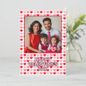 Gelukkige Valentijnsdag Harten Aangepaste foto en Feestdagenkaart (Staand voorkant)