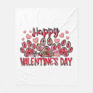 Gelukkige Valentijnsdag hond huisdier Fleece Deken