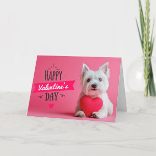 Gelukkige Valentijnsdag hond Vouwbare Vakantiewens Feestdagen Kaart