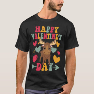 Gelukkige Valentijnsdag Hoogland Koe Hart Liefde G T-shirt