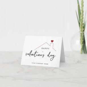 Gelukkige Valentijnsdag Huis Onroerend Goed Kaart