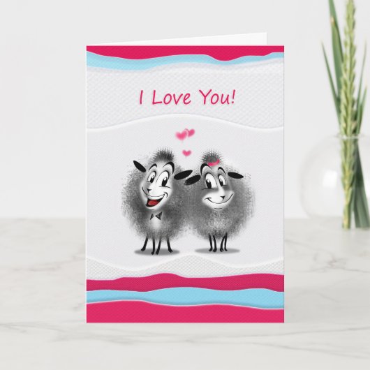 Gelukkige Valentijnsdag! Ik hou van jou! Mooie Sch Kaart (Voorkant)