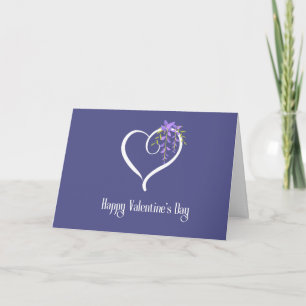 Gelukkige Valentijnsdag Kaart Aanpassen Paars & Wi