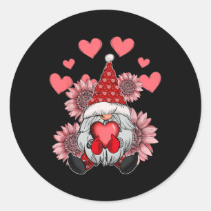 Gelukkige Valentijnsdag Kabouter Met Luipaard Zonn Ronde Sticker