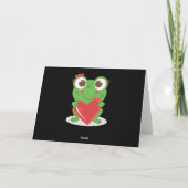 Gelukkige Valentijnsdag Kikkers Kerstkaart Feestdagen Kaart (Achterkant)