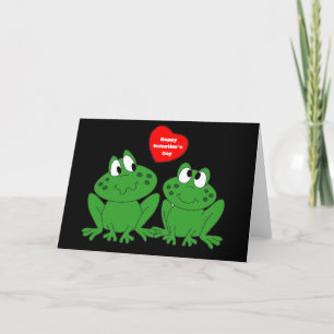 Gelukkige Valentijnsdag Kikkers Vakantiekaart Feestdagen Kaart
