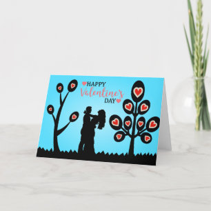 Gelukkige Valentijnsdag Koppel Feestdagen Kaart