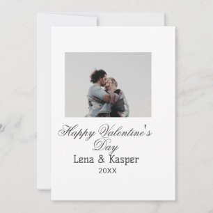 Gelukkige Valentijnsdag koppel foto modern eenvoud Feestdagenkaart