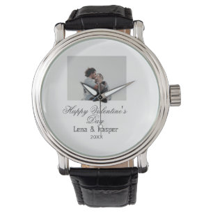 Gelukkige Valentijnsdag koppel foto modern eenvoud Horloge