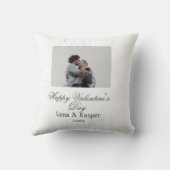 Gelukkige Valentijnsdag koppel foto modern eenvoud Kussen (Achterkant)