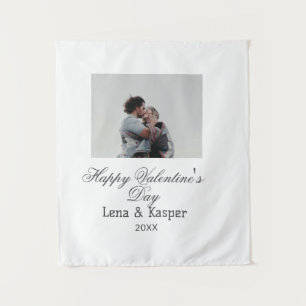 Gelukkige Valentijnsdag koppel foto modern eenvoud Wandkleed