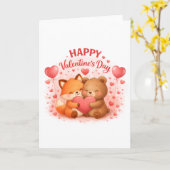 Gelukkige Valentijnsdag Leuk Design Kaart (Gele Bloem)