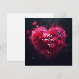 Gelukkige Valentijnsdag - Levendig Roze Hart Kaart